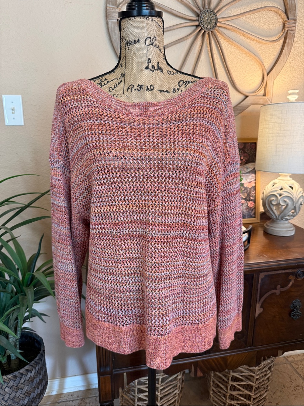 Old Navy Women's Lightweight Open-Knit Sweater - Dusty Rose